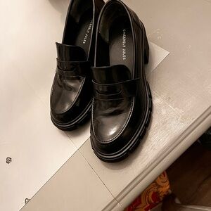 Chic Black Shiny Loafers by Sheeney Jules